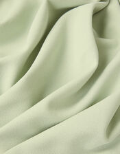 One-Shoulder Drape Skater Dress, Green (SAGE), large