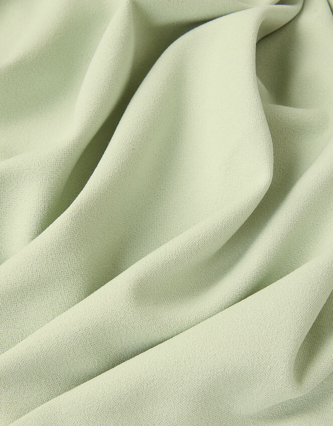 One-Shoulder Drape Skater Dress, Green (SAGE), large