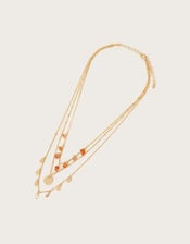 Stone Charm Layered Necklace, , large