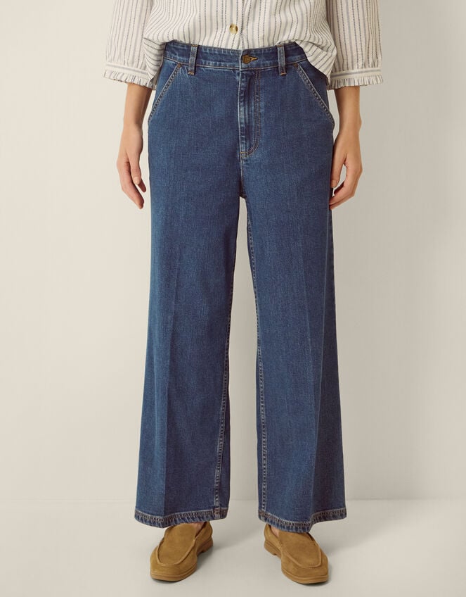 Jojo Wide Leg Jeans, Blue (MID AUTHENTIC BLUE), large