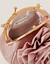 Satin Rose Clip Frame Bag & Hair Clips Set, , large