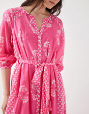 East Amber Floral Print Midi Dress, Pink (PINK), large