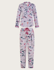 Bianca Print Pyjama Set, Purple (LILAC), large