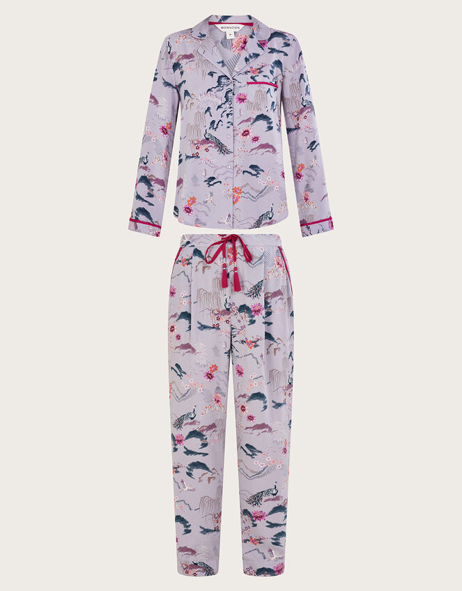 Bianca Print Pyjama Set, Purple (LILAC), large