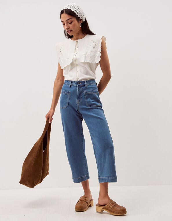 Arlo Regular Cropped Jeans, Blue (LIGHT AUTHENTIC), large