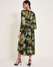 Valeria Print Dress, Black (BLACK), large