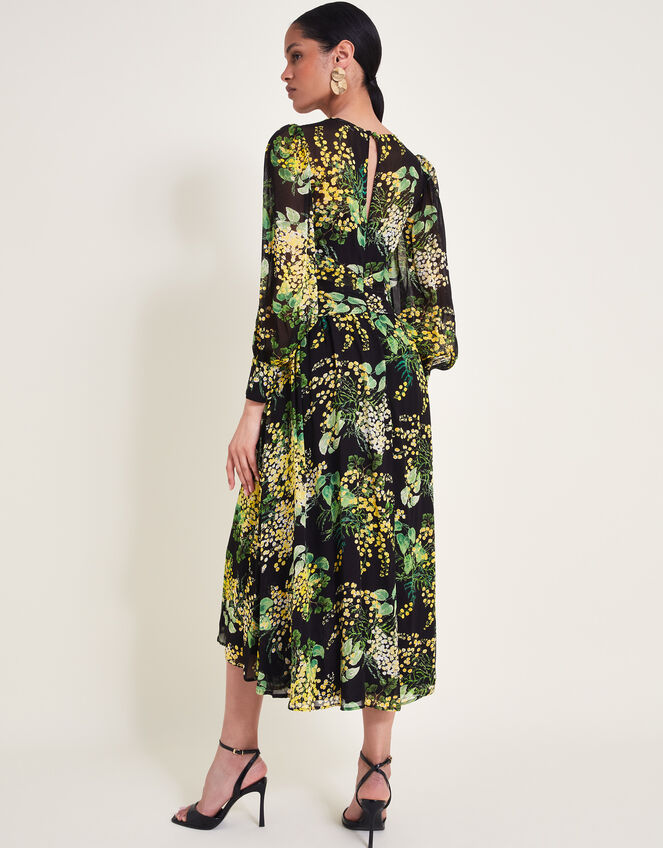 Valeria Print Dress, Black (BLACK), large