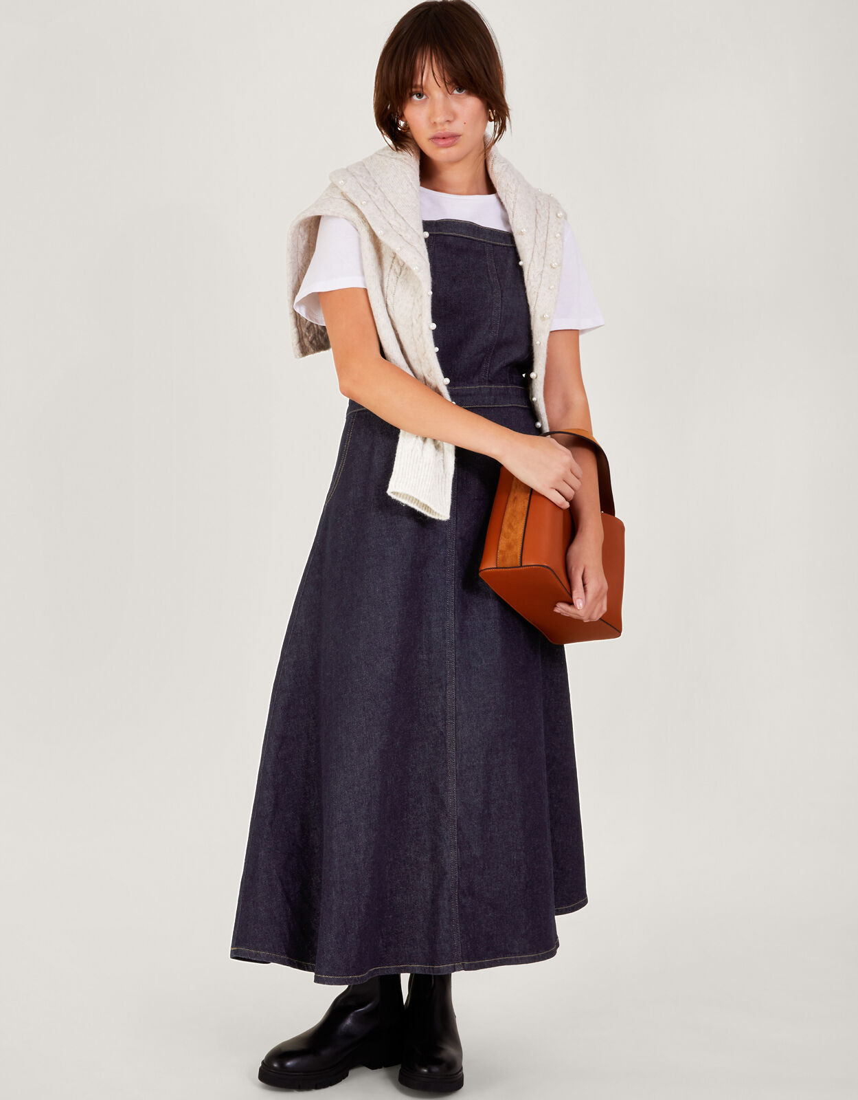Penny Denim Pinafore Blue