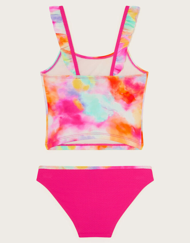 Tie Dye Textured Tankini Set Pink | Girls' Beach & Swimwear | Monsoon UK.