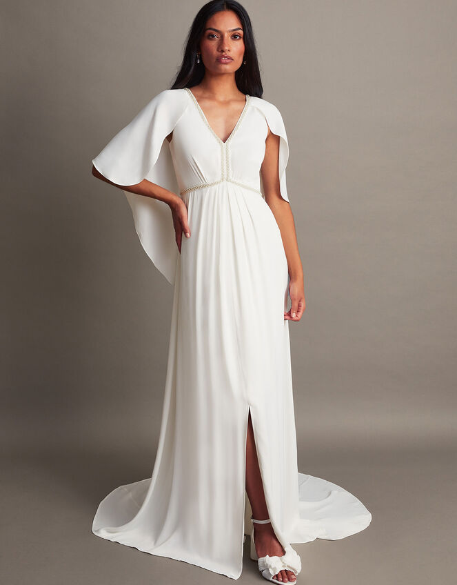 Sophie Satin Bridal Dress, Ivory (IVORY), large