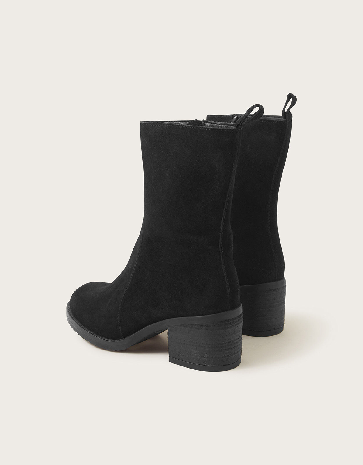 Suede black ankle boots top