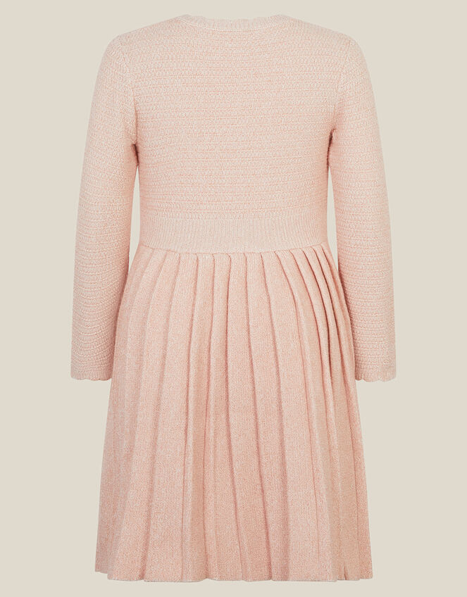 Bow Embellished Knitted Dress, Pink (PINK), large