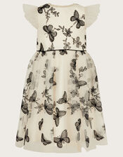 Savannah Monochrome Butterfly Dress, Ivory (IVORY), large