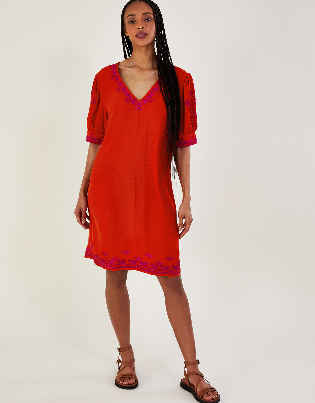 Embroidered tunic best sale dress uk