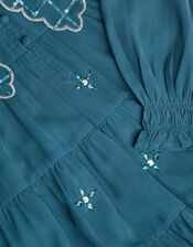 Embellished Collar Dress, Teal (TEAL), large