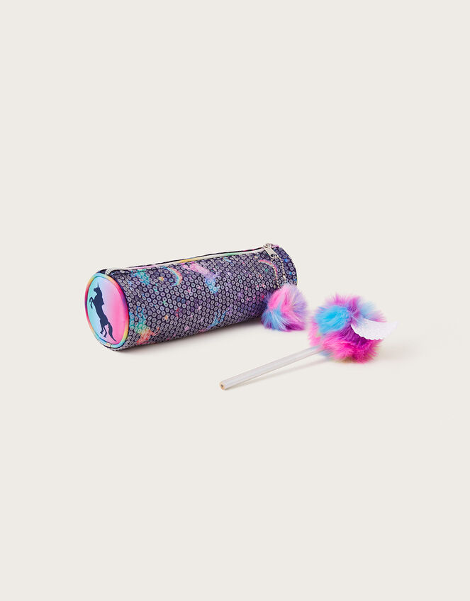 Unicorn Pencil Case and Pencil Set, , large