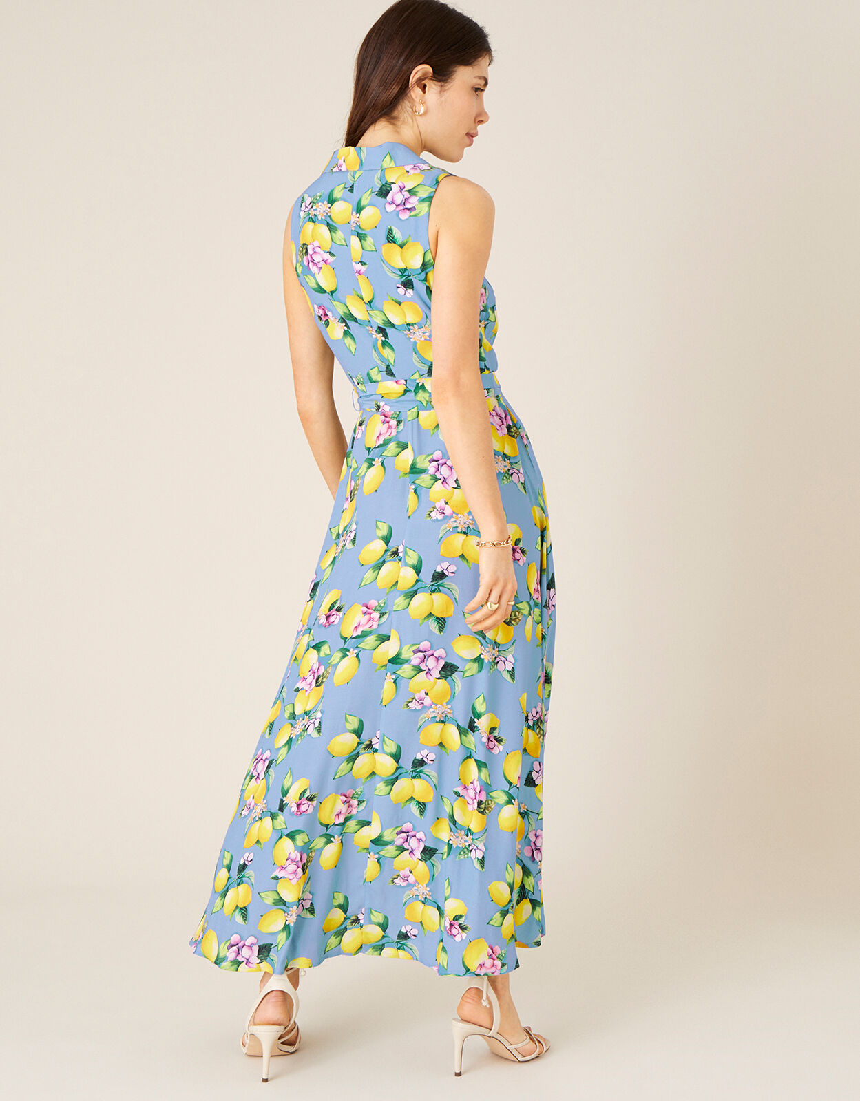 Libra Lemon Midi Dress Blue