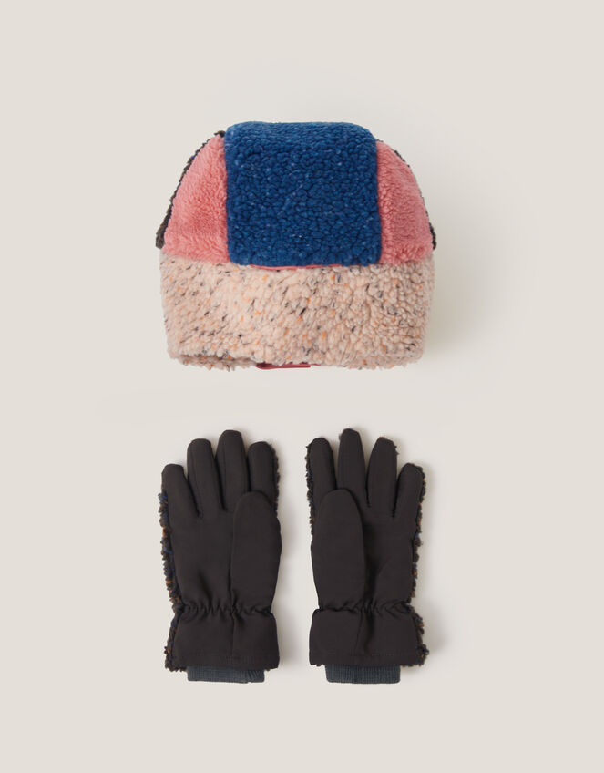 Neppy Trapper Hat & Gloves Set, Multi (MULTI), large