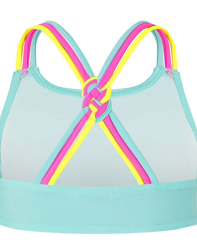Lily Colourful Strap Bikini with Recycled Polyester, Blue (TURQUOISE), large