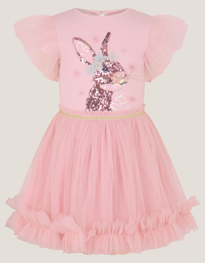 Bunny Sequin Disco Dress, Pink (PINK), large