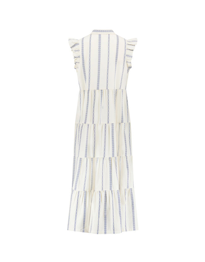 East Corrine Frill Tiered Maxi Dress, White (WHITE), large
