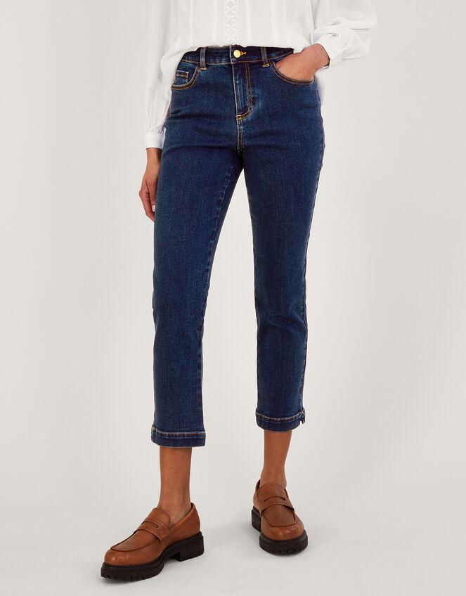 Safaia Crop Jeans with Sustainable Cotton Blue | Trousers & Leggings ...