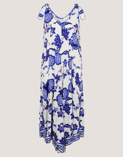 Gloria Floral Culotte Jumpsuit, Blue (BLUE), large