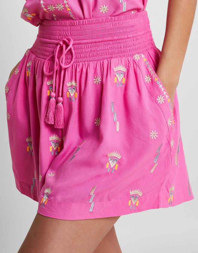 Kiran Embroidered Shorts, Pink (PINK), large