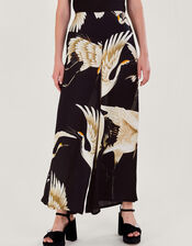 One Hundred Stars Stork Print Trousers, Black (BLACK), large