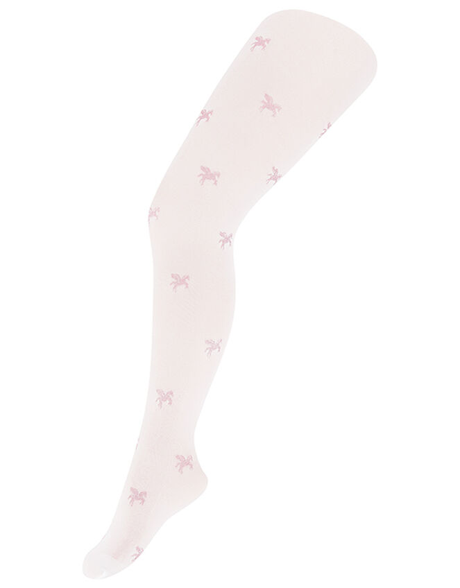 Girl 2 Pack Sparkly Unicorn Tights, Pink (PINK), large