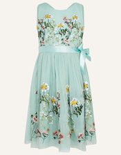 Boutique Meadow Embroidered Dress, Blue (BLUE), large