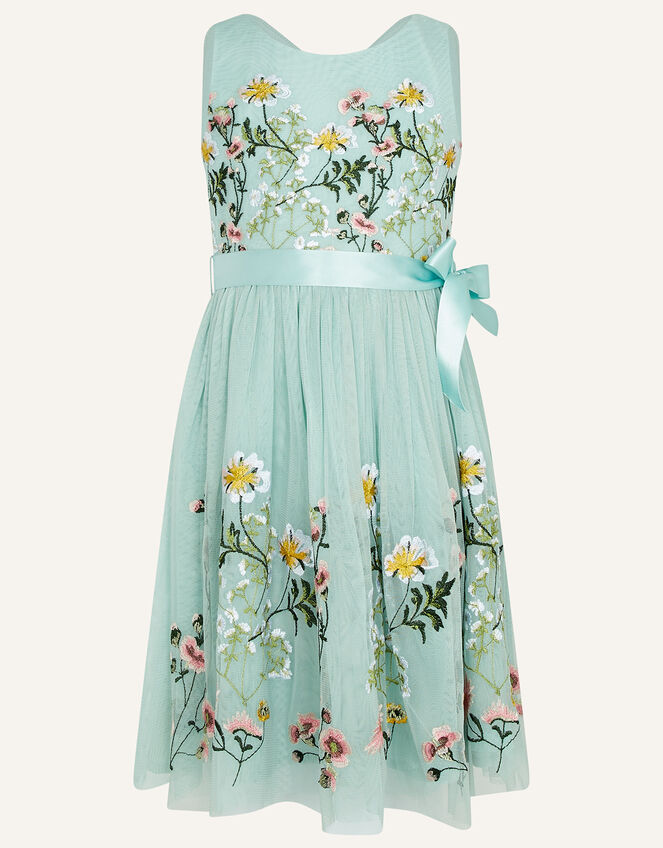 Boutique Meadow Embroidered Dress, Blue (BLUE), large