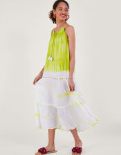 Tie Dye Maxi Dress, Yellow (YELLOW), large