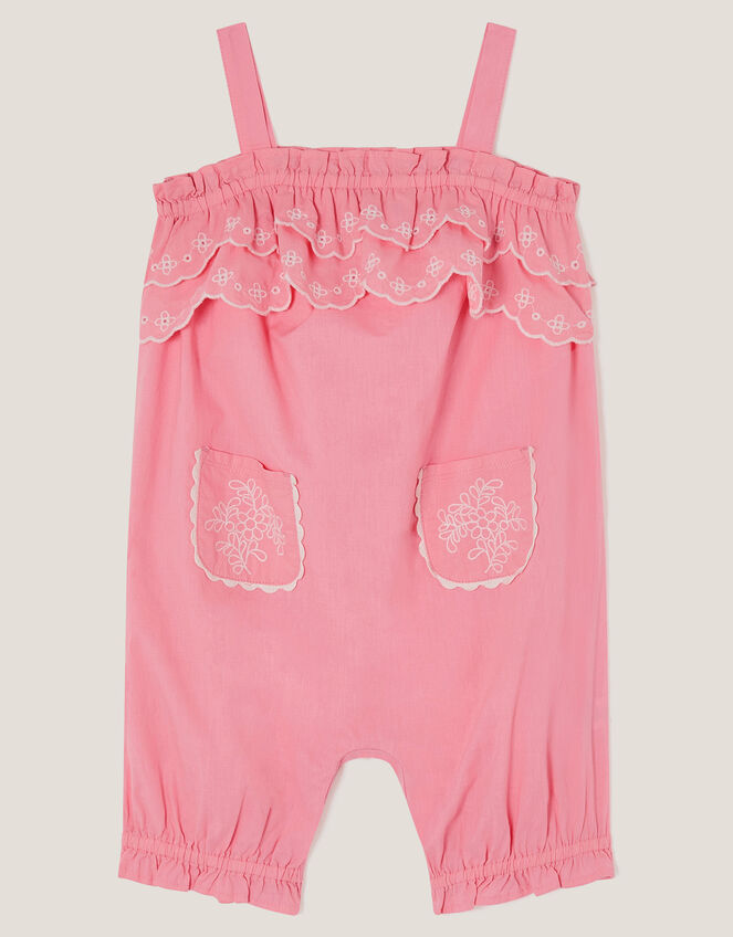 Baby Broderie Romper, Pink (PINK), large