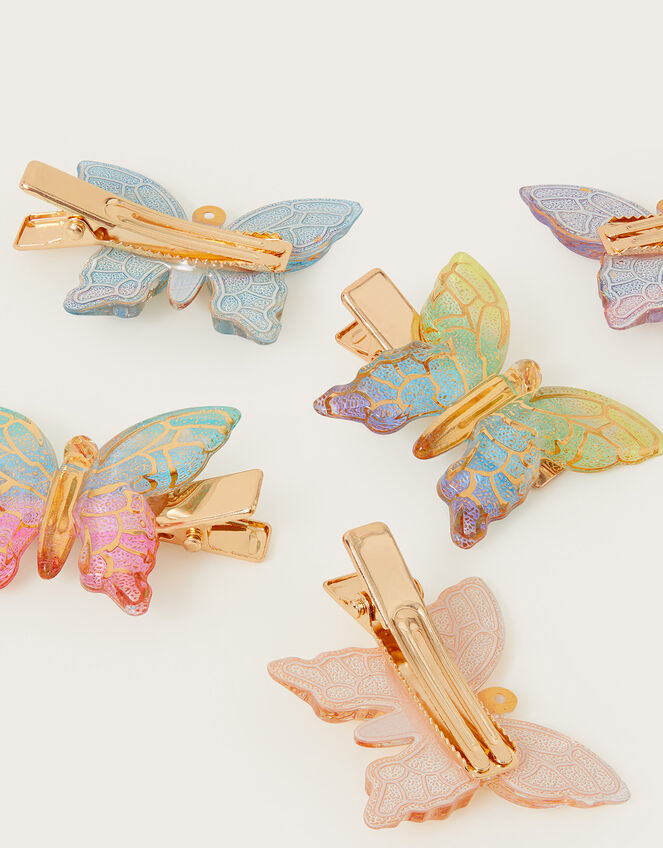 Rainbow Butterfly Clips 5 Pack , , large