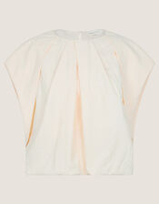 Dorit Bubble Hem Top, Cream (CREAM), large