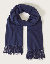 Soft-Touch Woven Scarf, Blue (BLUE), large