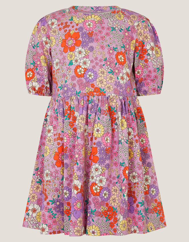 Floral Jersey Skater Dress, Multi (MULTI), large