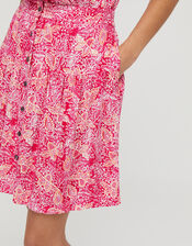 Coco Floral Flippy Skirt in LENZING™ ECOVERO™, Orange (CORAL), large