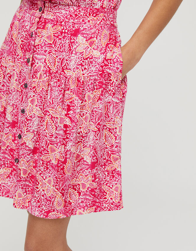 Coco Floral Flippy Skirt in LENZING™ ECOVERO™, Orange (CORAL), large