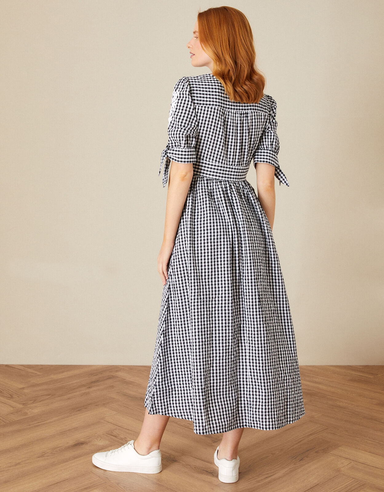 Black and white sale check dress uk