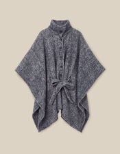 Cara Herringbone Cape Jacket, , large