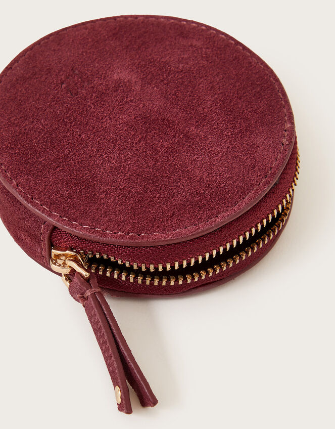 Suede Round Coin Purse, , large