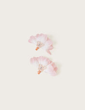 Ombre Fancy Flower Hair Clips Set of Two, , large