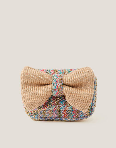 Woven Bow Bag, , large