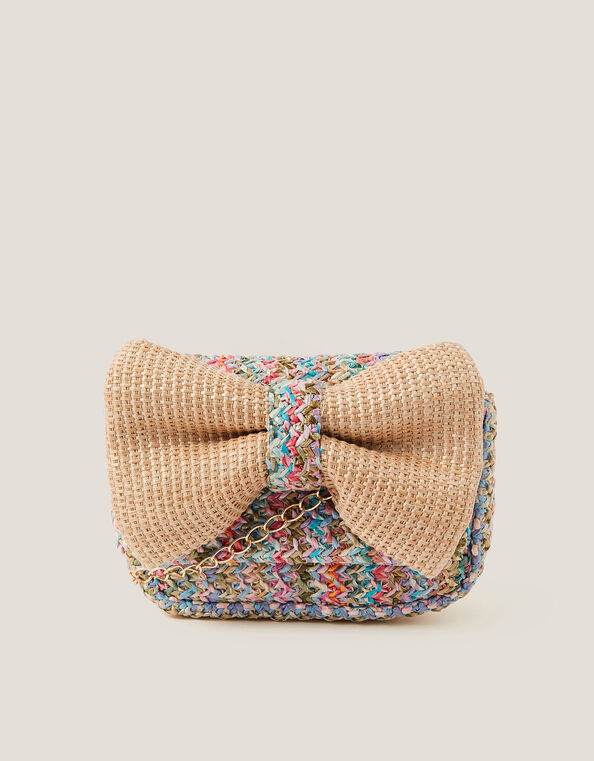 Woven Bow Bag, , large