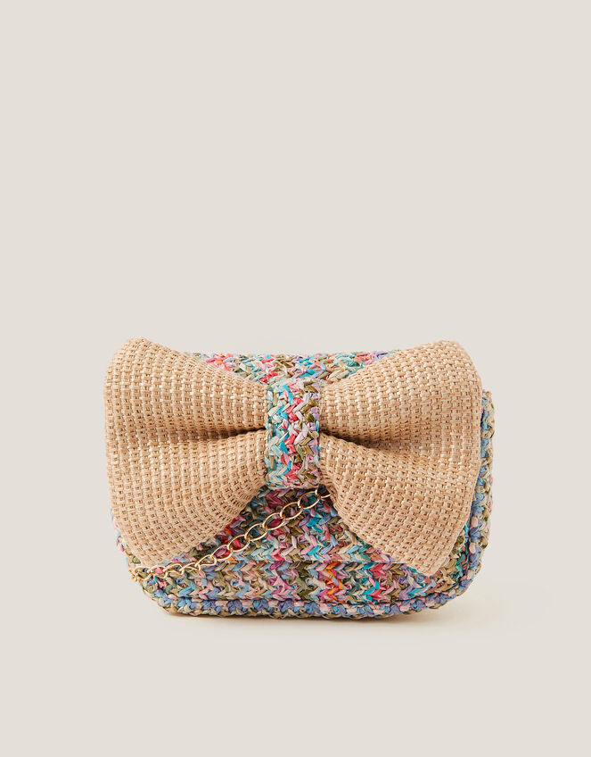 Woven Bow Bag, , large