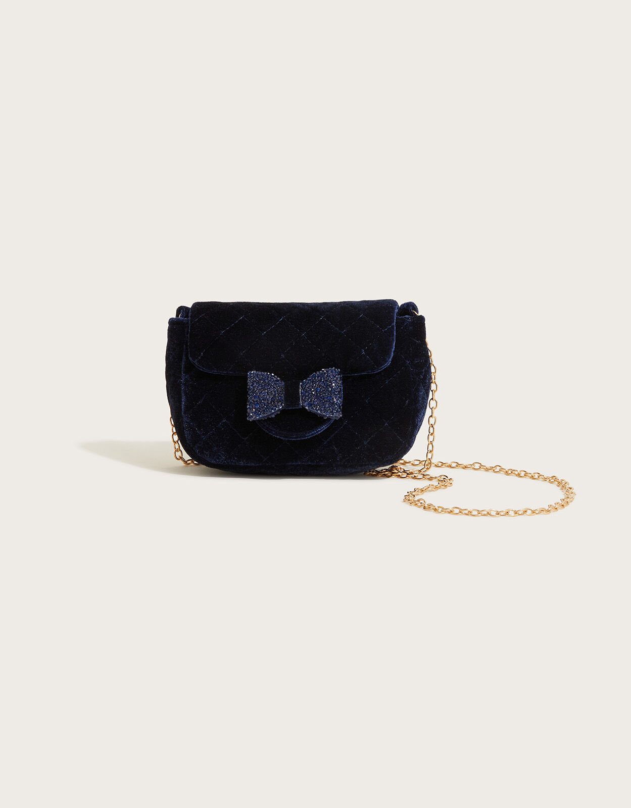 Dazzle Bow Velvet Quilted Bag