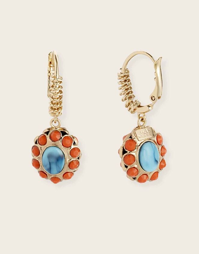 Gas Bijoux Tao Splash Stone Beaded Gold-Plated Earrings, , large