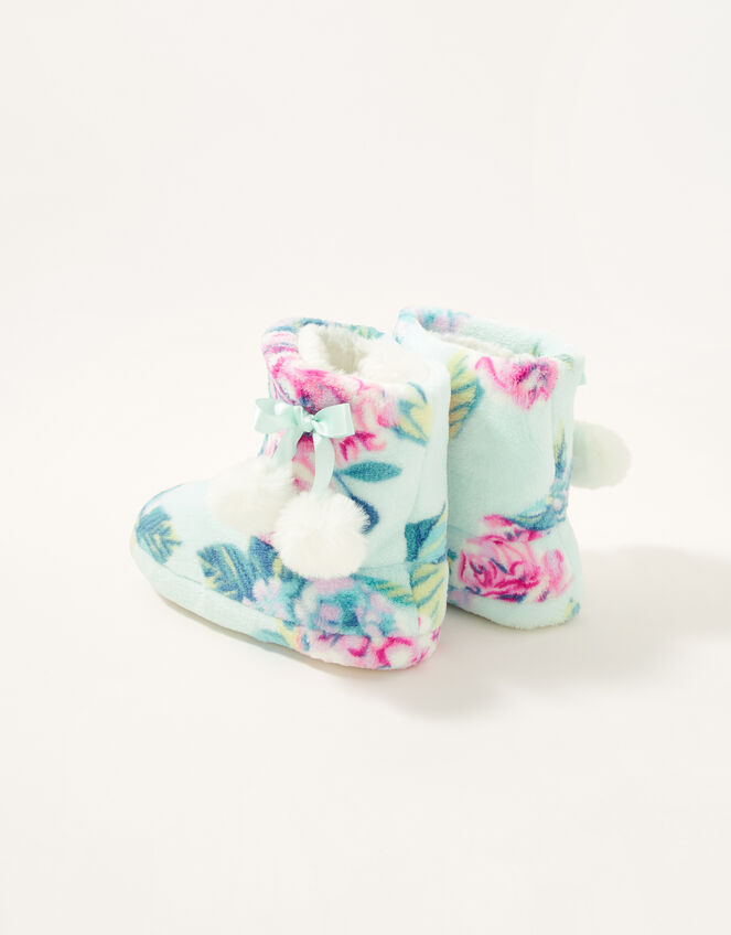 Hydrangea Slipper Boots, Blue (AQUA), large